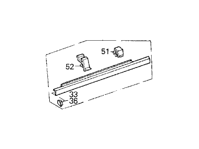 Acura 76800-SE7-013 Molding Assembly, Right Rear Door