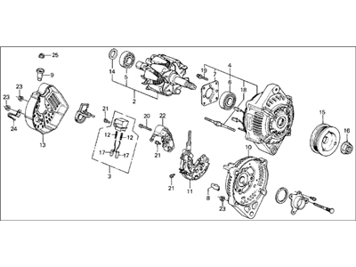 1988 Acura Integra Alternator - 31100-PG7-J01