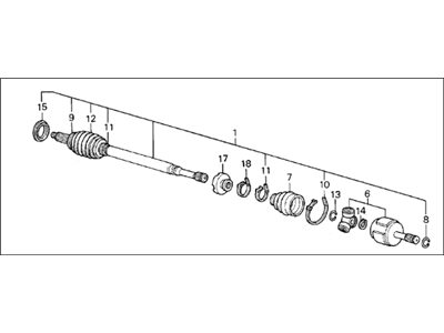 Acura Integra Axle Shaft - 44305-SD2-963