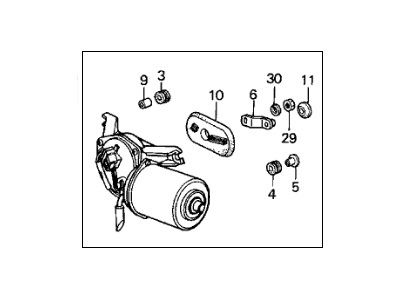 1988 Acura Integra Wiper Motor - 38401-SB2-672