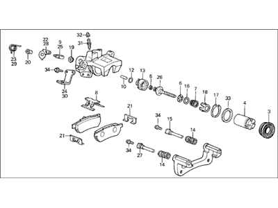 1987 Acura Integra Brake Caliper - 43210-SD2-A04