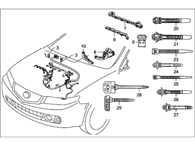 Acura 32110-RBB-A02 Engine Wire Harness