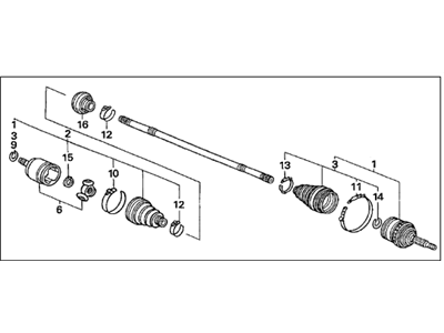 Acura 44306-SEA-N00RM L.Rm Driveshaft Assembly