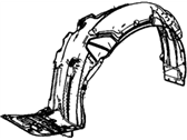 Acura 74150-TY2-A50 Fender L, FR. Inn
