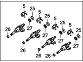 Acura 16010-5A2-305 Injector Set, Fuel