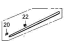 Acura 72352-TYA-A11 Left Front Garnish Assembly