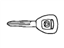 Acura 35114-SY8-A02 Immobilizer Blank Key (Sub) (Gray)