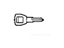 Acura 35114-SZ3-A01 Blank Key (Sub) (Gray) (Immobilizer)