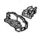 Acura 04650-SR3-A00ZZ Passenger Side Middle Crossmember Outrigger Set