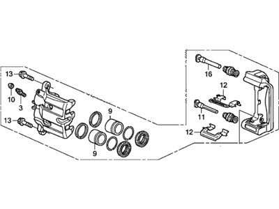 2018 Acura TLX Brake Caliper - 45018-SJC-A02