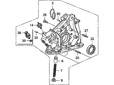 2012 Acura ZDX Oil Pump - 15100-R72-A02