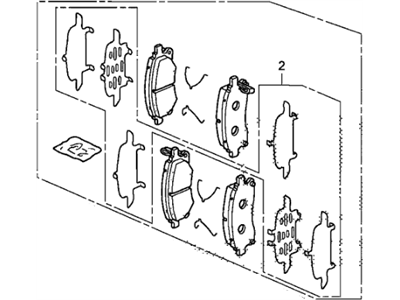 Acura 45022-SJC-A01 Front Disc Brake pad Set