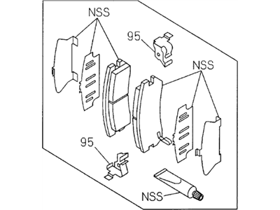 Acura SLX Brake Pad Set - 8-97035-266-0