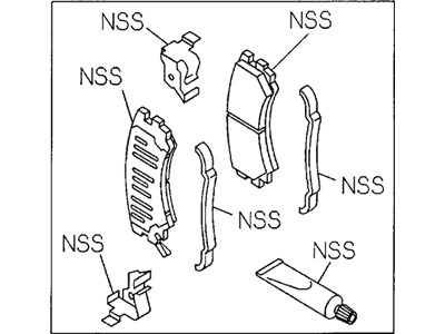 1997 Acura SLX Brake Pad Set - 8-97035-257-1