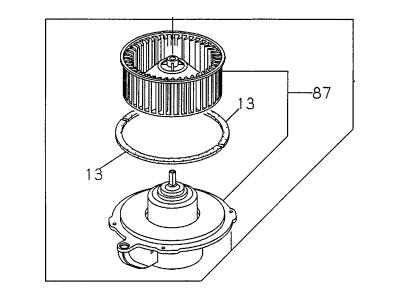 8-97023-283-0 Acura Motor Assembly, Fan Illustration 1 of 1