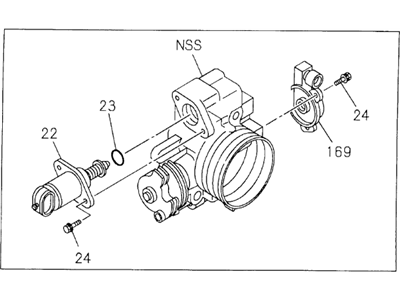 Acura SLX Throttle Body - 8-17113-395-0