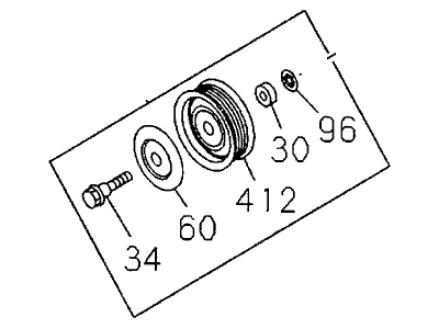 Acura 8-97178-354-0 Pulley, Idle (Air Conditioner)