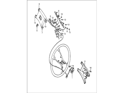 90616-SK7-A00 Acura Clip, Receiver Pipe (B) Illustration 1 of 1