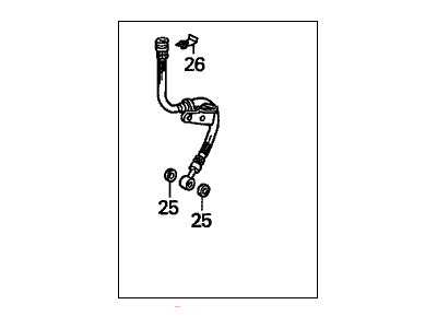 Acura 01464-S84-A00 Hose Set, Right Front Brake 01464-S84-A00 Acura Hose Set, Right Front Brake Illustration 1 of 1