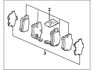 Acura 43022-S84-A50 Rear Disc Brake pad Set