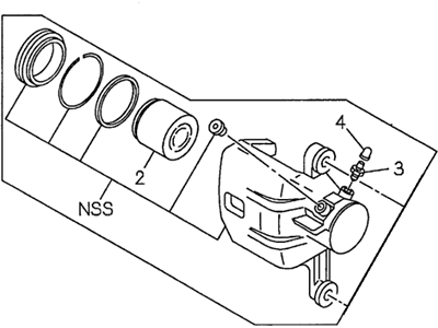 48323-PGJ-000 Acura Stay C, Rear Differential Cable Illustration 1 of 1