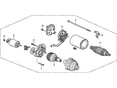 2010 Acura TL Starter Motor - 31200-RDB-A01