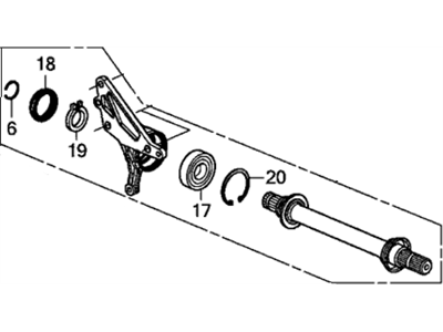 Acura 44500-STX-A10 Half Shaft Assembly