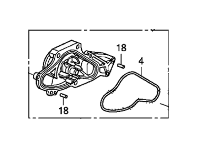 19200-R70-A11 Acura Engine Water Pump Illustration 1 of 1