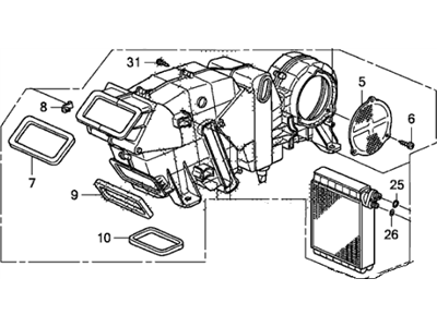 Acura MDX Evaporator - 80225-STX-A03