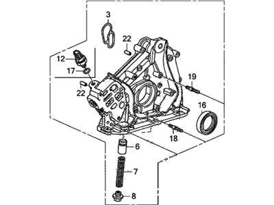 Acura MDX Oil Pump - 15100-RYE-A11