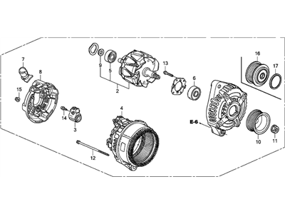 Acura TSX Alternator - 06311-RGW-505RM