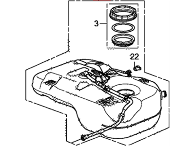 Acura 17044-SZA-A12 Tank Set, Fuel