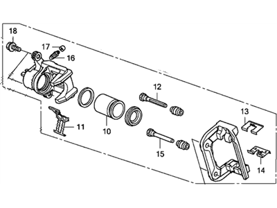 2014 Acura RDX Brake Caliper - 43019-T0G-A01