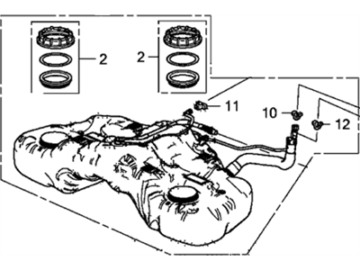 Acura Fuel Tank - 17044-TK5-A01