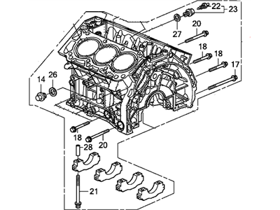 2011 Acura TL Engine Block - 11000-R70-A01