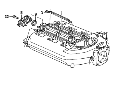 Acura 17030-RDV-J02 Manifold Sub-Assembly, In.