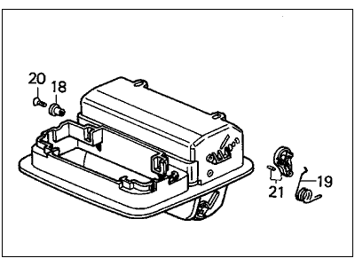 Acura 83250-SDC-A02ZA Console Assembly, Roof (Clear Gray)