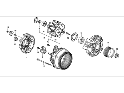 Acura 31100-RAA-A05 Alternator Assembly (Csc29) (Denso)