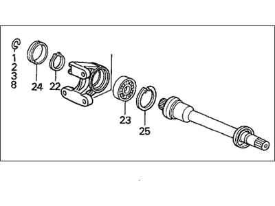 Acura 44500-SDA-A00 Half Jack Mid Intermediate Shaft