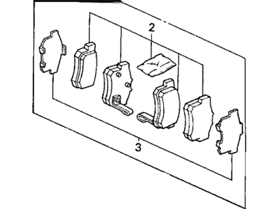 1998 Acura Integra Brake Pad Set - 43022-S84-A51