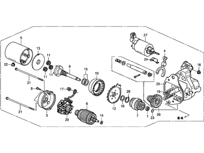 Acura 06312-R70-505RM Core Id Starter (428000-5380) (428000-6490) (9742809-649)