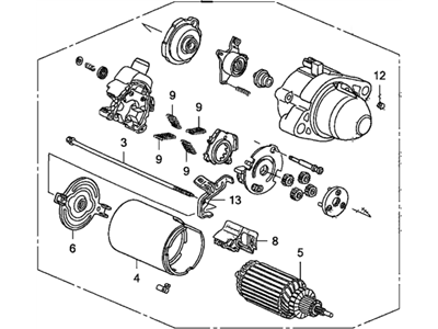2014 Acura TSX Starter Motor - 06312-R40-505RM