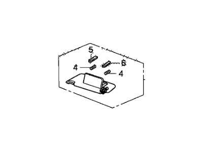 83280-TK4-A93ZC Genuine Acura Sun Visor Left *NH686L*