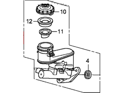 2012 Acura TSX Brake Master Cylinder - 46100-TA1-A01