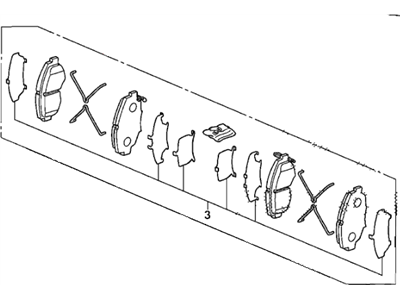 Acura ILX Hybrid Brake Pad Set - 45022-S5B-J00
