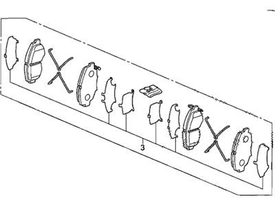 Acura ILX Hybrid Brake Pad Set - 45022-S5B-J01