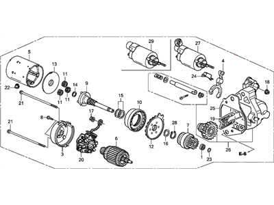 2015 Acura MDX Starter Motor - 06312-RK1-505RM