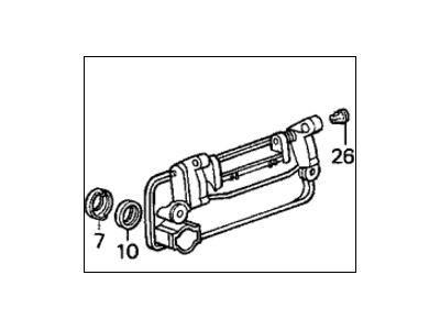 Acura 72180-SE3-014ZA Driver Side Handle Assembly (Outer) (New Polar White)