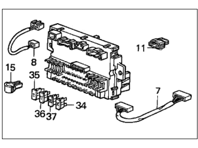 8-97069-960-0 Acura Clip, Sensor Harness Illustration 1 of 1