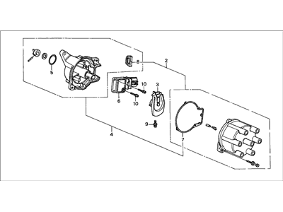 Acura 30100-P8A-A01 Distributor Assembly (D6P96-01) (Hitachi)